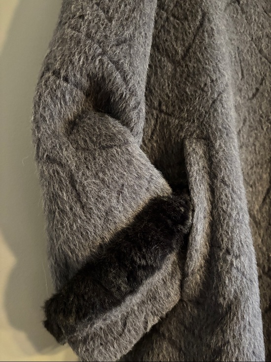 Jackets & Blazers - Women's Gray Alpaca Wool -Trim Coat